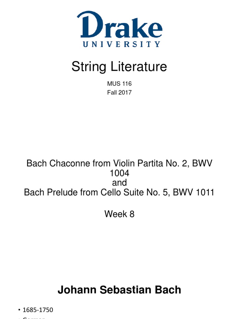 Bach's Chaconne and Cello Prelude Analysis | PDF