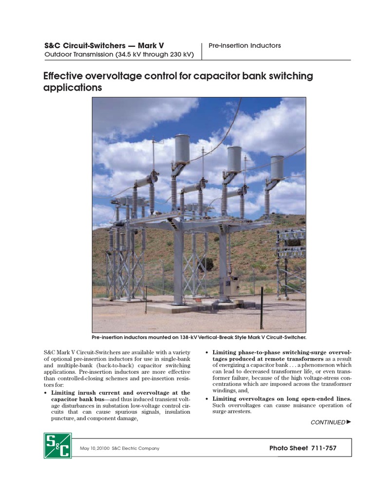 S C Circuit Switchers Mark V Pre Insertion Inductors | PDF | Capacitor ...