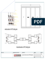 Vertical Section of uPVC Sliding Door: Screen