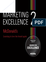 Marketing Excellence 2 Mcdonalds (Brand Revitalisation) Case Study