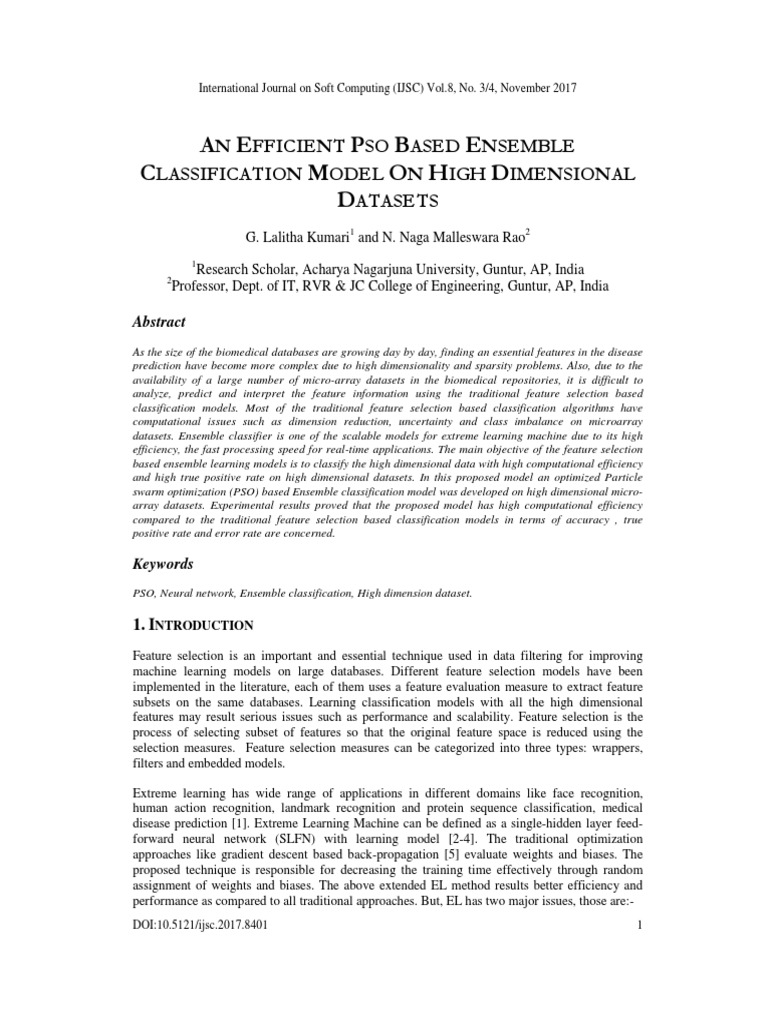 IJSC | PDF | Artificial Neural Network | Statistical Classification