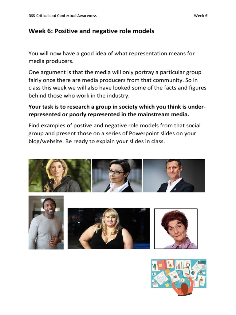 Positive & Negative Media Role Models | PDF | Games & Activities ...