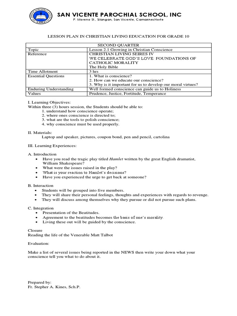 Christian Living Education Grade 5 Worksheets