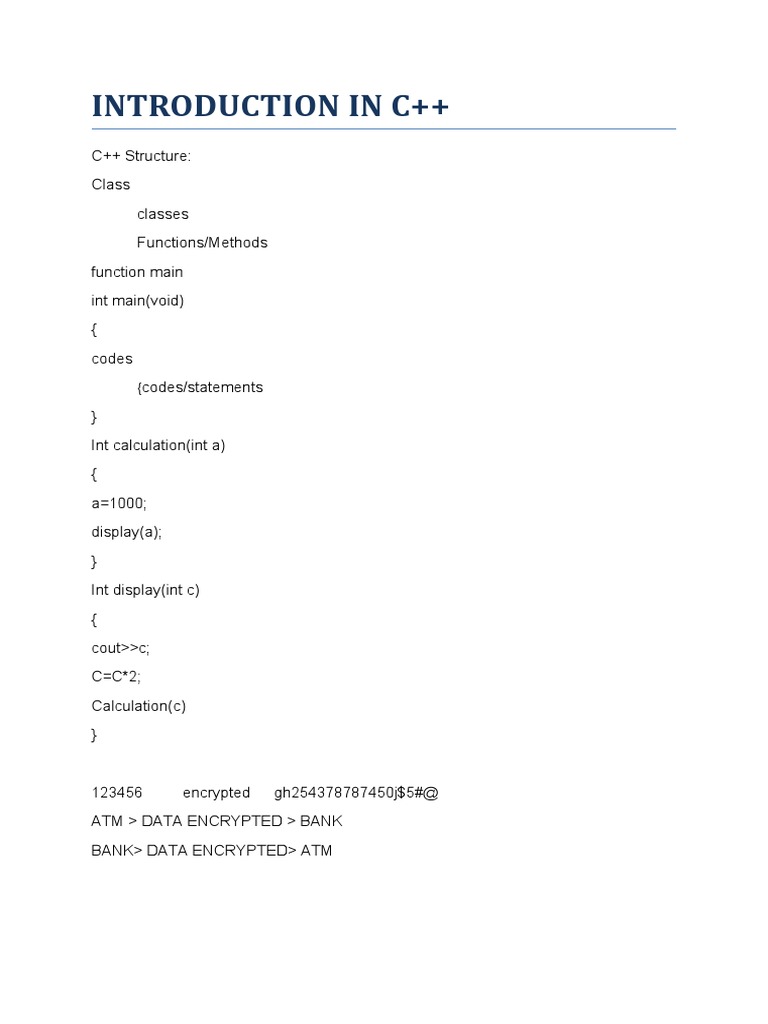 Introduction in C | PDF