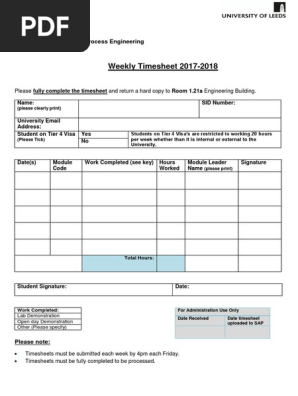 Timesheet Demonstrators 1718