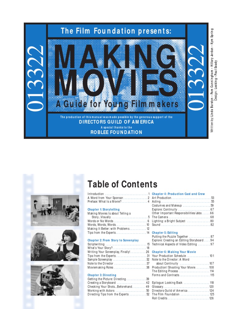 Making Movies Manual PDF Conversation Filmmaking