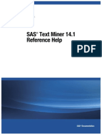 SAS Text Miner Refrence