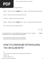 How to Configure Withholding Tax on Slab Rate