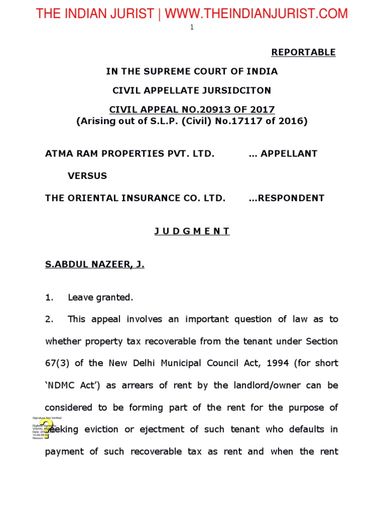 Delhi Rent Control PDF Leasehold Estate Eviction