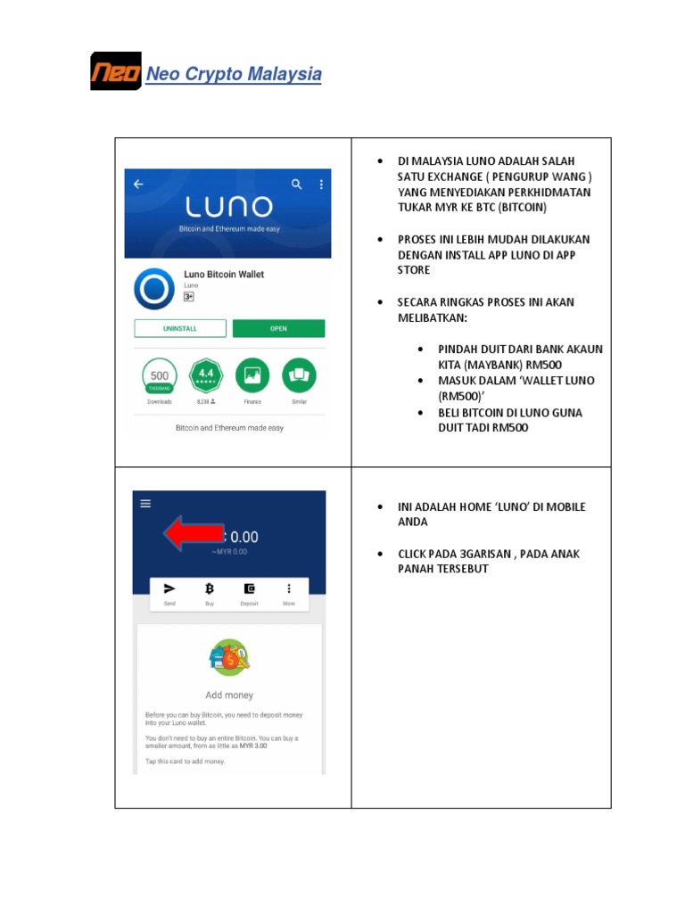 Panduan Beli Bitcoin di Luno Malaysia | PDF | Bisnis | Pengelolaan Keuangan  & Uang