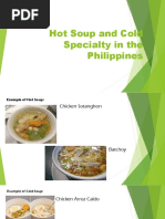 Hot Soup and Cold Specialty in The Philippines