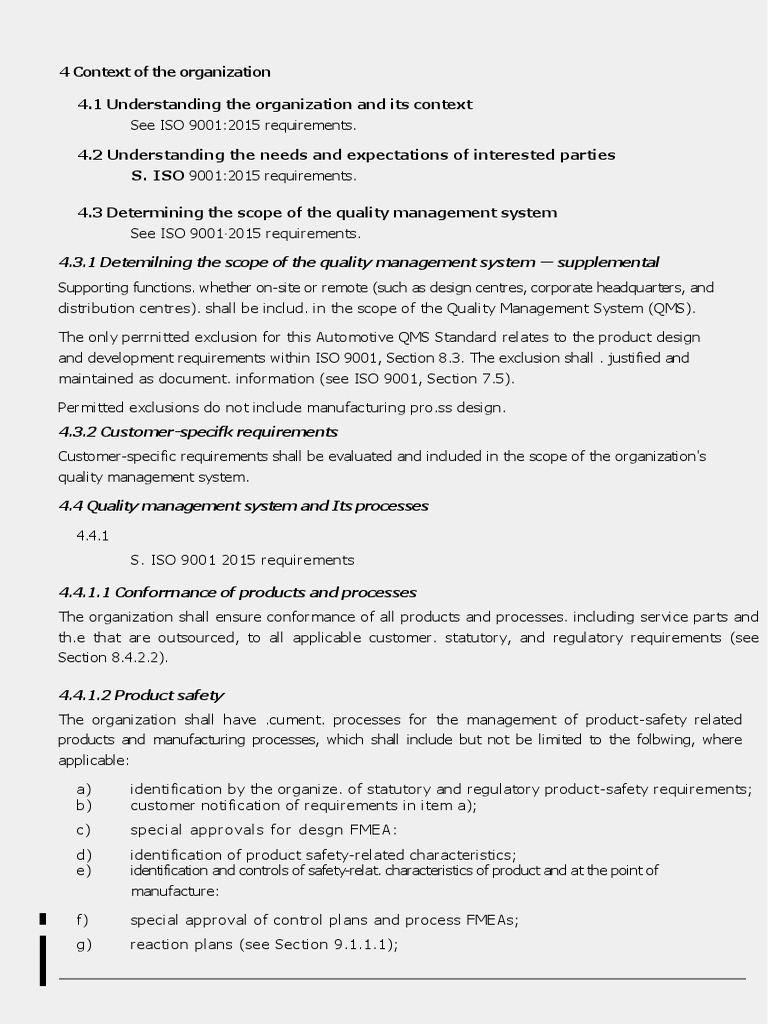 4.3.1 Detemilning The Scope of The Quality Management System ...