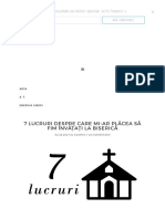 7 Lucruri Despre Care Mi-Ar Plăcea Să Fim Învățați La Biserică PDF