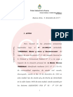 Resolución del juez Bonadio que dispuso el procesamiento con prisión preventiva de Cristina Kirchner en la causa por la denuncia de Nisman por el memorándum con Irán