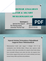 Muqaddimah Anggaran Dasar & Adart Muhammadiyah