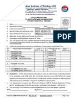 Application Form - Iw Examination