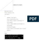 Q#1 Write A C Program To Find Area of A Rectangle? Source File