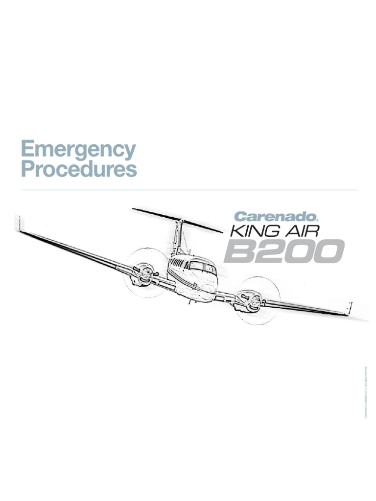 B200 Emergency Procedures | PDF | Takeoff | Landing Gear