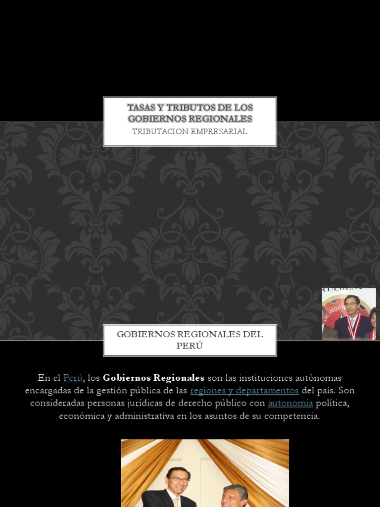Tasas y Tributos de Los Gobiernos Regionales | PDF | Instituciones ...