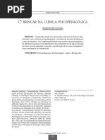 Artigo  o brincar na clínica psicopedagógica