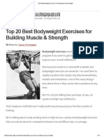 Top 20 Bodyweight Exercises For Building Muscle & Strength PDF