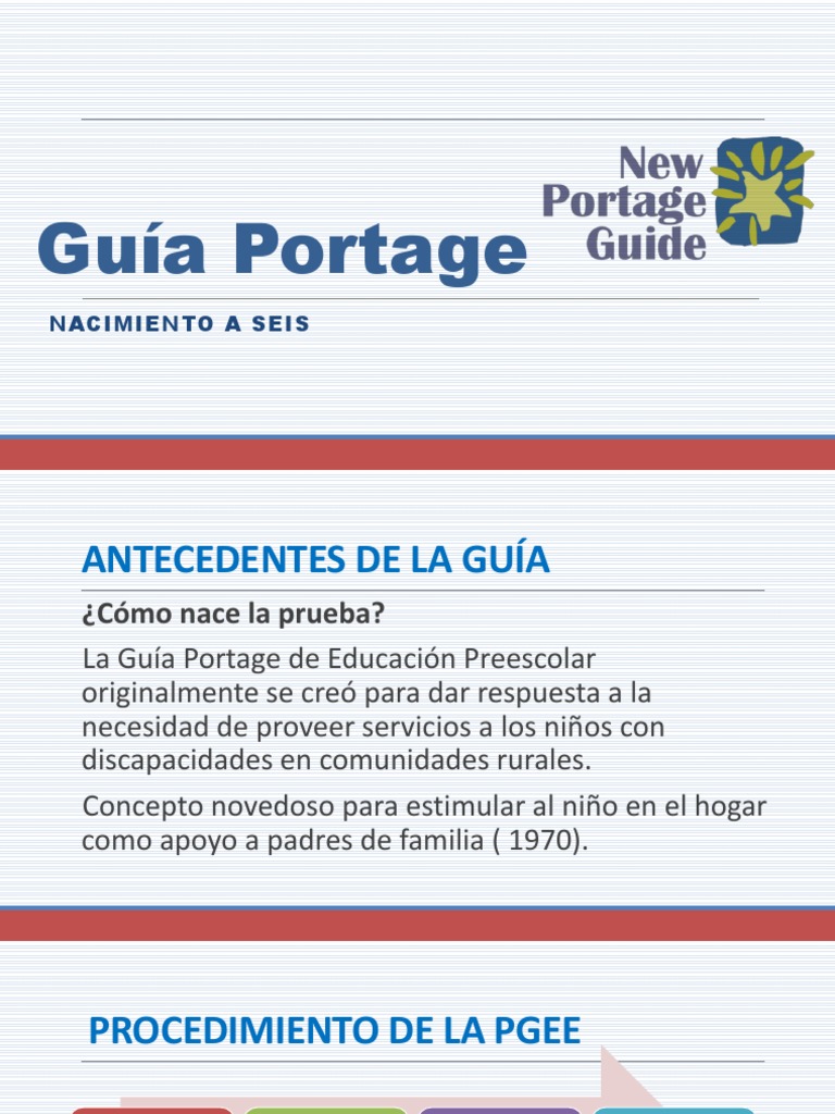 Guía Portage (2571) | PDF | Jardín de infancia | Evaluación