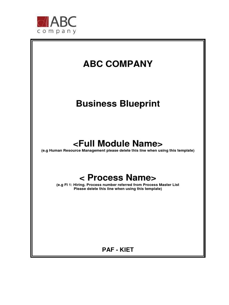 ABC Company Business Blueprint Template | PDF | Arial | Computing