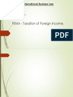 FEMA - Taxation of Foreign Income.: International Business Law
