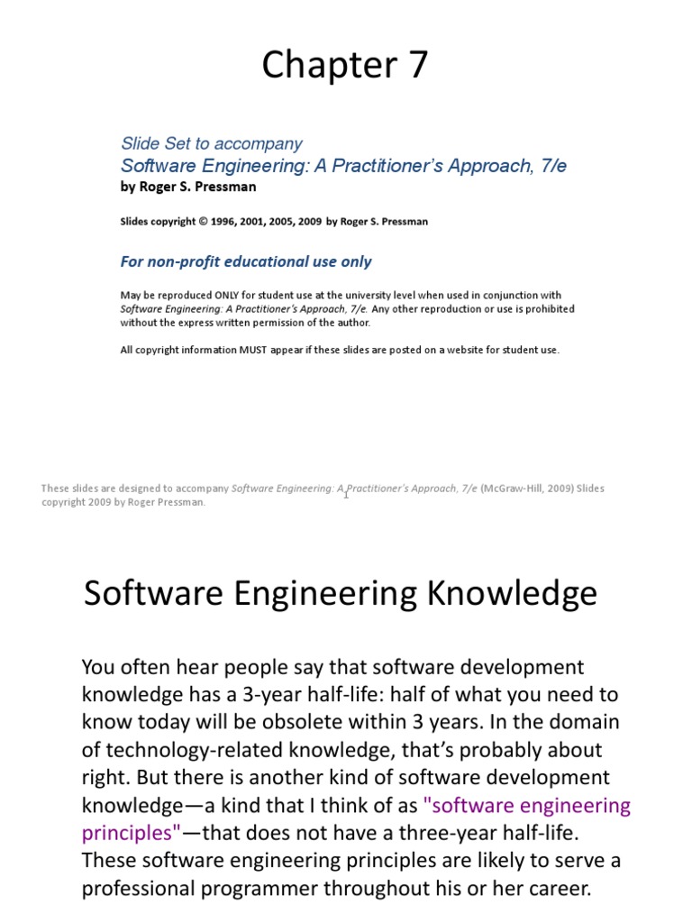Software Engineering Chapter 7 | Computer Programming | Software ...