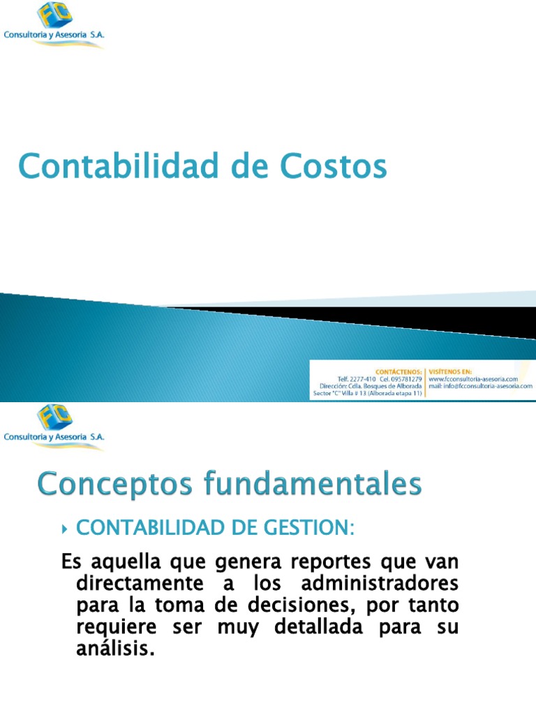 Contabilidad de Costos y Gestión Empresarial | PDF | Costo ...