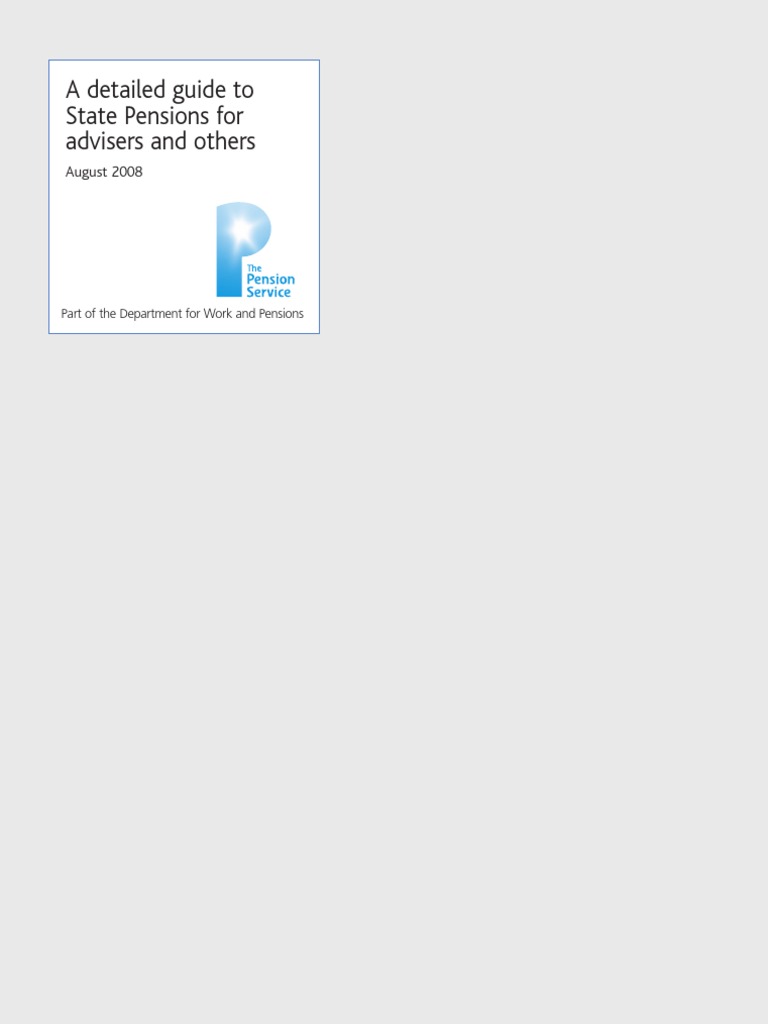 Guide To UK State Pensions PDF Pension Public Finance