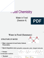 Food Chemistry: Water in Food (Session 4)