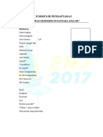 Formulir Pendaftaran Tahap 1 Enj 2017