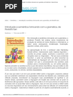 Introdução à Semântica_ Brincando Com a Gramática, De Rodolfo Ilari - Manoel Neves
