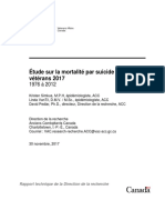 Étude sur la mortalité par suicide chez les vétérans 2017