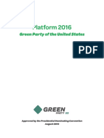 2016 Green Party Platform