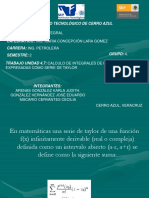 Calculo de Integrales de Funciones Expresadas Como Serie de Taylor