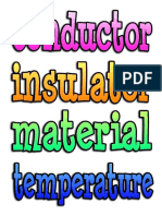 Materials Vocabulary