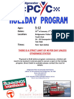 Bridgewater PCYC School Holiday Program 