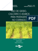 Livreto - Uso de Gesso, Calcário e Adubos para Pastagens No Cerrado PDF