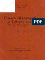 Caracterul Etnografic Al Dobrogei Sudice (Din Epoca Turcească Până La 1913)