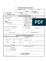 Application for Leave Form