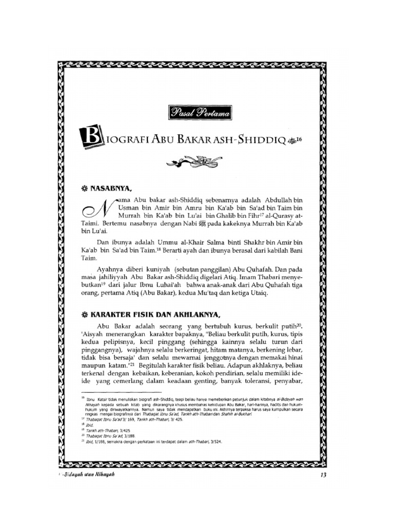 Abu Bakar As Siddiq Part 1 Biografi Pdf
