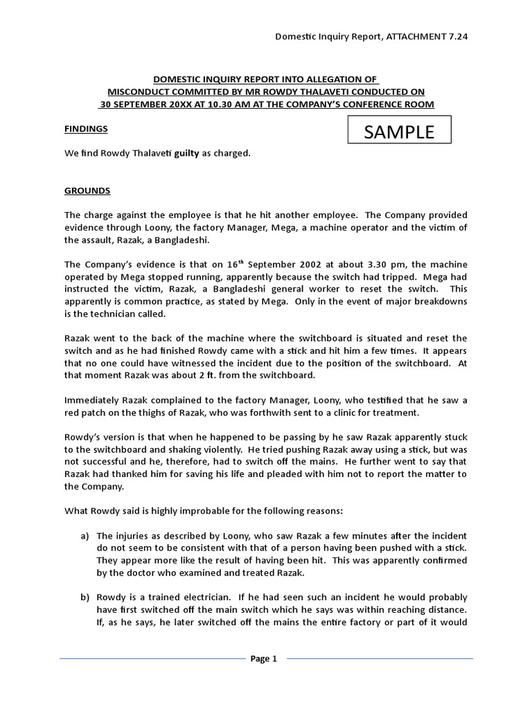 Contoh Surat Domestic Inquiry