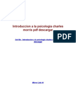 Introduccion A La Psicologia Charles Morris PDF Descargar