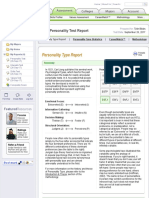 Myplan Assessment Personality Test Report