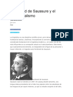Ferdinand de Saussure y El Estructuralismo