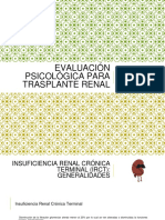 Evaluación Psicológica para Trasplante Renal