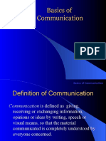 Basics of Communication