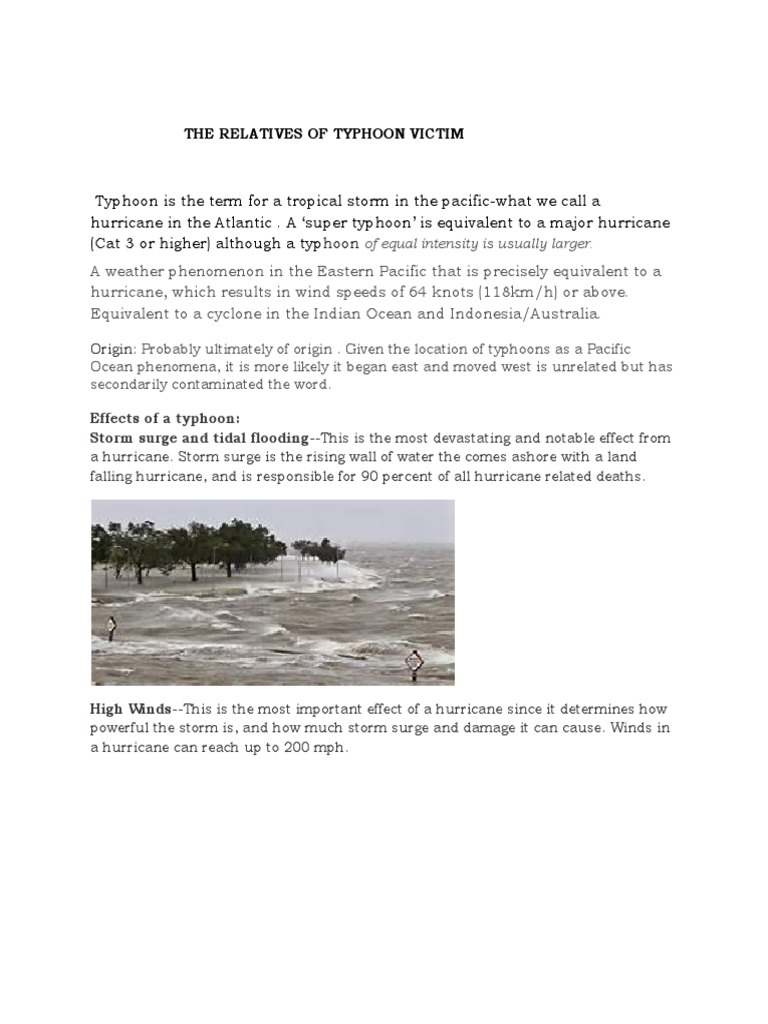 Typhoon Impact and Etymology in the Philippines | PDF | Typhoon ...